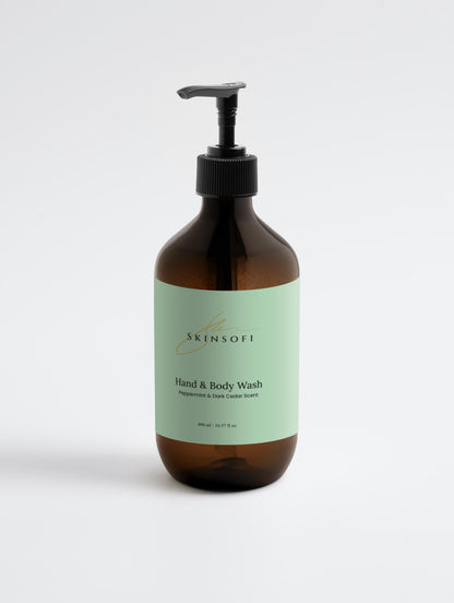 Hand & Body Wash: Peppermint & Dark Cedar